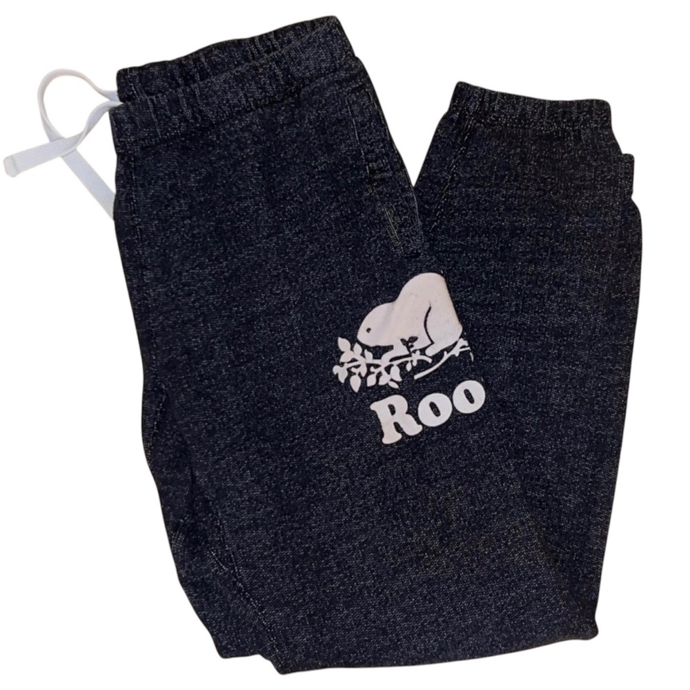 ROOTS Canada Joggers Women's Medium Black Pull On Lounge Casual